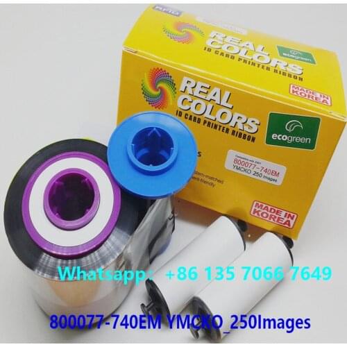 10Pieces Compatible Zebra ZXP7 Ribbon 800077-740EM YMCKO 250 Images Made In Korea Zebra ZXP7 Card Printer