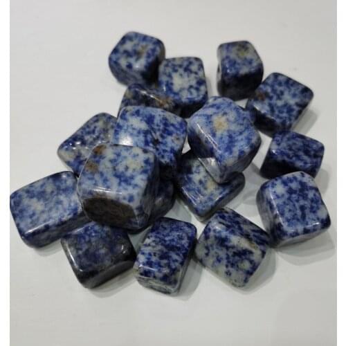 100g Handmade polished Blue point Stone Gravel Tumbled Stone Crystal Quartz Modern Home Decoration Aquarium Garden Decor Stone