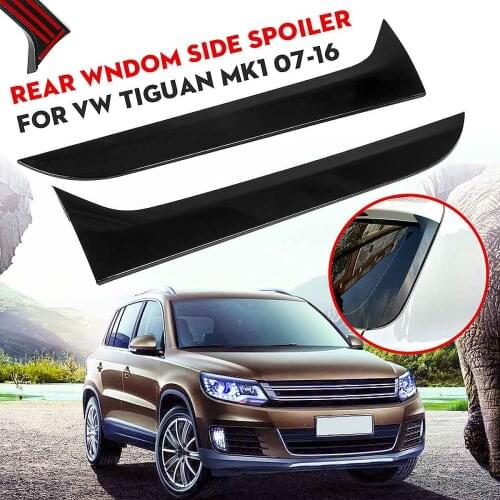 2Pcs Gloss Black Car Rear Window Side Spoiler Wing Canard Canards Splitter For VW Tiguan MK1 2007-2016 For MK2 2017+ Car Stying