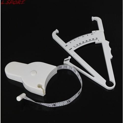 2 Stks/set Wit Pvc Body Fat Caliper Meet Tape Tester Fitness Voor Afvallen Voor Body Building Draagbare Fitness Equipmnet
