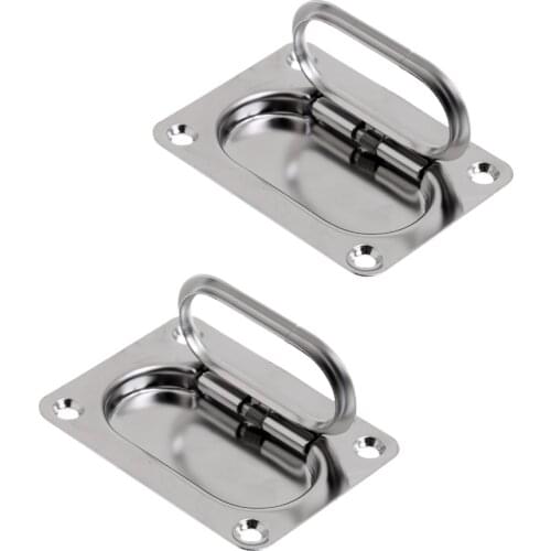 2 Pieces Stainless Steel Hatch Lift Handle/ Latch Flush Mount Boat Marine