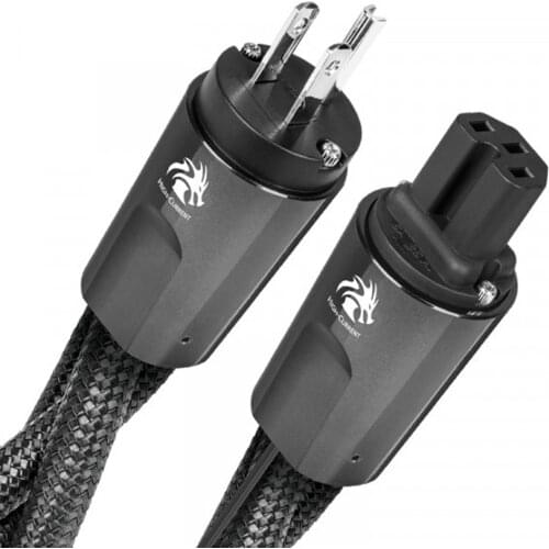 Dragon High Current Low-Z / Noise-Dissipation 3-Pole AC Power Cable Power Cord US &EU Schuko plug