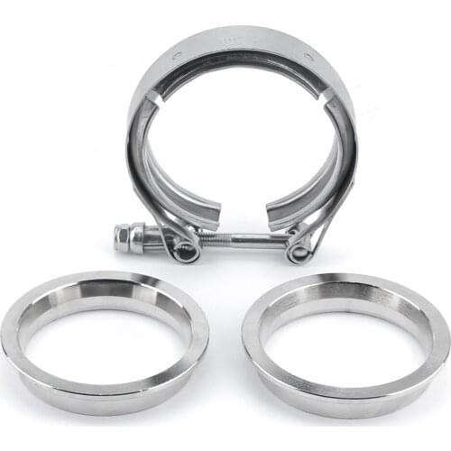 304 Stainless Steel V band Clamp 3 inch Inch Exhaust Flange Turbo Exhaust Vband V Clamps Kits Drop Shipping