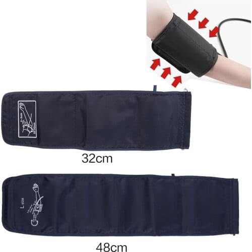 32/48 CM Arm Cuff for Digital Blood Pressure Monitor Portable Single Tube Tonometer Sphygmomanometer Pulse Heart Beat Rate Meter