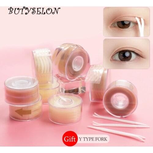 600Pcs Eyelid Tape Sticker Eye Lift Strips Double Fold Self Adhesive Eyelid Tape Stickers S/L Makeup Clear Beige Invisible Tool