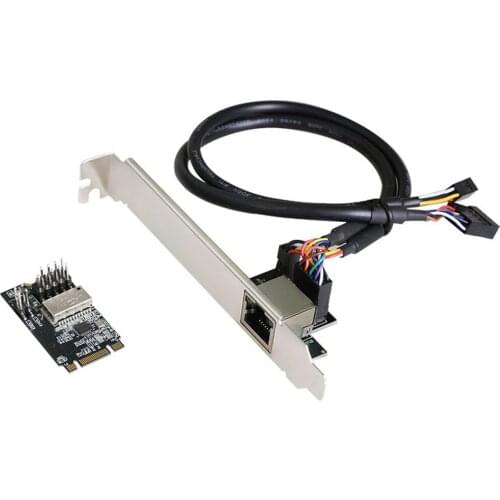 New M.2 B-Key M-key to RJ45 Ethernet 1000Mbps Adapter / MINI PCIE Gigabit Network Adapter Card with RTL8111H Chip 10/100/1000M