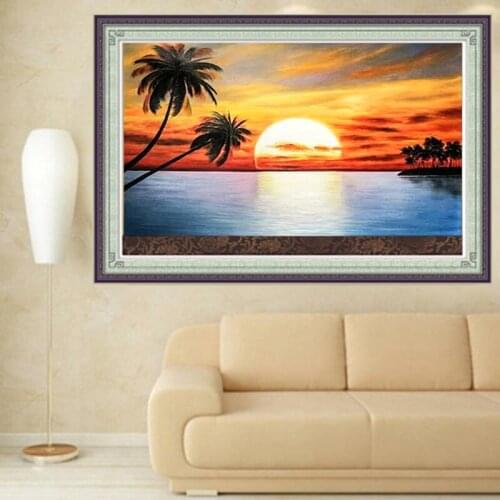 Diamond Embroidery Diy Diamond Painting Cross Stitch Kits Diamond Mosaic Sunset Full Square Diamond Embroidery CS088