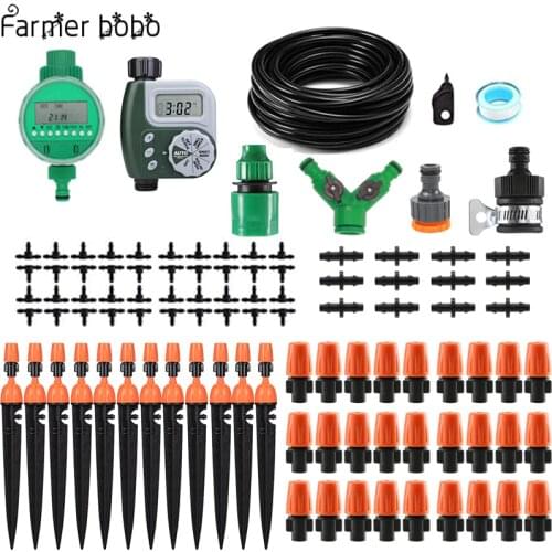 30m Automatic Micro Drip Irrigation System Garden Irrigation Spray Self Watering Kits with Adjustable Dripper