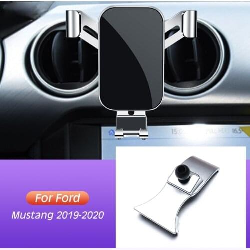 Car Mobile Phone Holder Air Vent Mounts GPS Stand Gravity Navigation Bracket Clip For Ford Mustang 2019 2020 Car Accessories