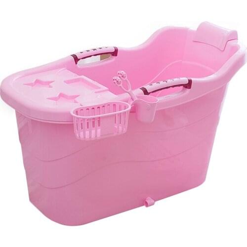 Bath Barrel Adult Household Plastic Tub Extra Large Thick Bath Tub Double Bathtub Reclining Bath Barrel Folding