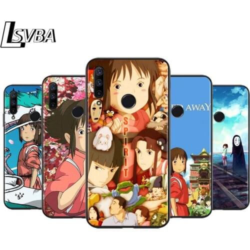 Anime Spirited Away for Huawei Honor 30 20S 20 10i 9S 9A 9C 9X 8X 10 9 Lite 8A 7C 7A Pro Phone Case Black Cover