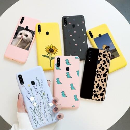 Leopard Flower Soft TPU Phone Case For Samsung A20S Cover 6.5" Cute Funda For Samsung A 20S a20s SM-A207F Silicon Coque Capa Bag