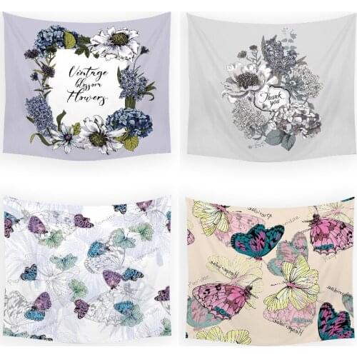 Flower animal hippie decor tapestry wall wall tapestry macrame wall hanging tapestry anime wall decor bedroom cute room decor