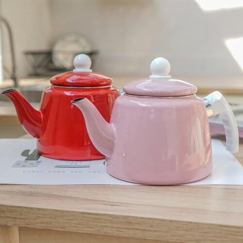 2L enamel kettle Coffee pot Lnduction cooker Household Thicken Water bottle