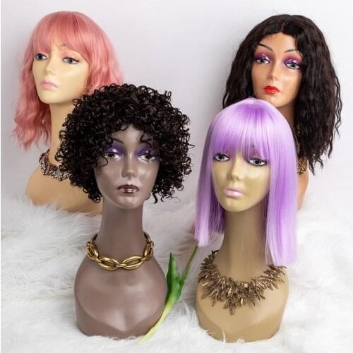Nunify Mannequin Head With Stand Wigs Glasses Cap Display Holder Stand Model Drop Shipping Wig Head With Stand Wig Holder