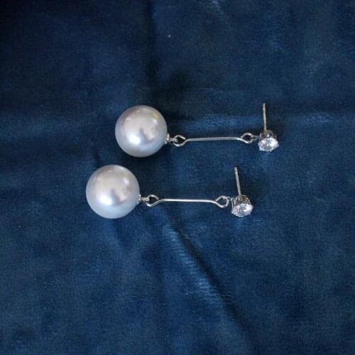 JXCUL Direct Selling Hot Drop Pearl Rhinestone Earrings Jewelry Wholesale With Round Pearl Long Earrings Wedding Jewelry