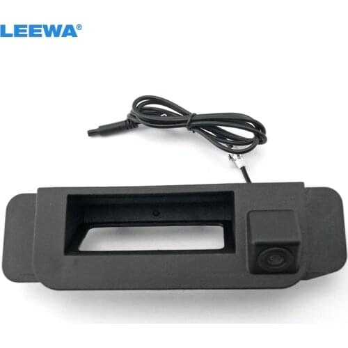 LEEWA Car Trunk Handle CCD Reverse Camera Night Vision Backup Rearview Camera for Mercedes Benz W205 C-class 15-16 Parking line