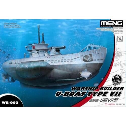 MENG WB-003 Warship Builder U-Boat Type VII [Q Edition] Cute Cartoon Ship