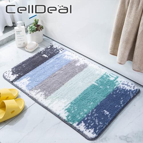 Bath Mat Cute Anti Slip Absorbent Bathroom Carpet Soft Strong Water Absorption Floor Area Rugs For Shower Room Toilet Floor