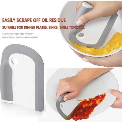 Kitchen Accessories Good Grips Dish Squeegee Integrated Soft Rubber Scraper Remover Plate Easy Clean Tableware Kitchen Tools