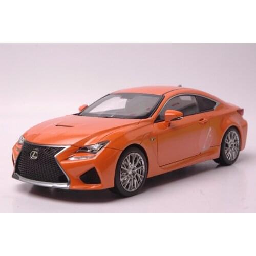 1:18 Diecast Model for Lexus RCF Orange Coupe Alloy Toy Car Miniature Collection Gift RC F