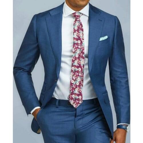 2020 Mens Suit 2 Piece Slim Fit Casual Notched Lapel for Wedding Tuxedo Groomsmen Costume Homme Jacket Pant