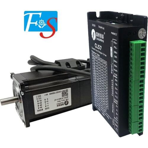 CNC Controller Kit Leadshine NEMA23 Closed Loop Stepper Motor 2.3N.m With brake 57CME21X-BZ +CL57 Closed Loop Servo Driver