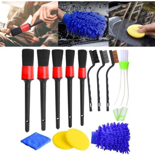 13Pieces Detailing Brush Set for Cleaning Engine Interior Air Vent