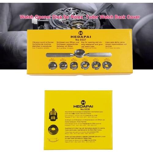 Stainless Steel Watch Back Opener Dies Kit Watch Case Cover Closer Tools for Rlx Tudor Watch Repair Watchmaker Tools 5537 5538