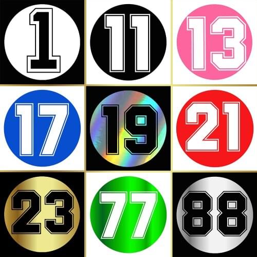 Funny Car Sticker Round Number 13 Reflective Waterproof Decals Moto Auto Decal JDM Vinyl On Motorcycle Car Styling