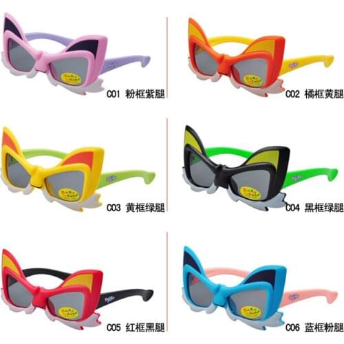 2015 New Fashion kids Sun Glasses children boys and girls blue Cat UV Sunglasses cartton Polarized glasses For Christmas Gift