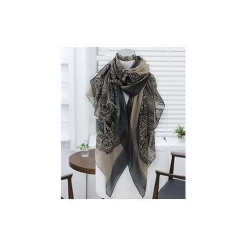 1 Bohemia retro scarves Porcelain printed soft chiffon velvet Silk scarves for Girl 60*170cm