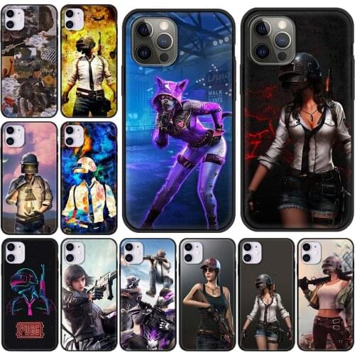 PUBG Silicone Phone Case For IPhone 12 Mini 11 Pro Max XS XR X 6 7 8 Plus 5 Shockproof Cover Coque Fundas Bag