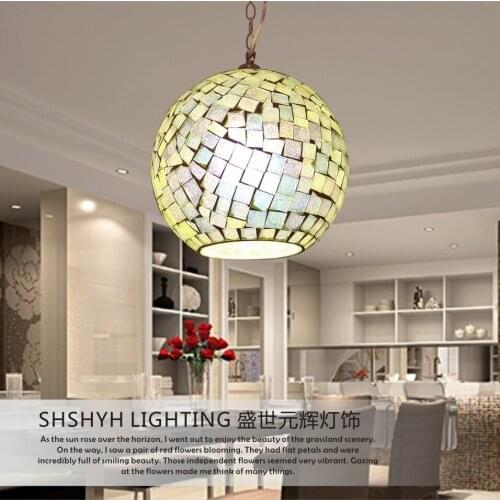 Bohemia glass lamp shade aisle corridor dining room single head pendant light