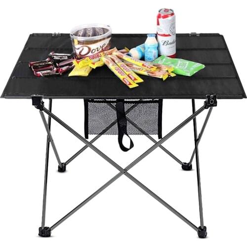 Outdoor Picnic Table Portable Foldable Camping Desk Ultralight Aluminium Climbing Fishing Barbecue Traveling Foldable Table