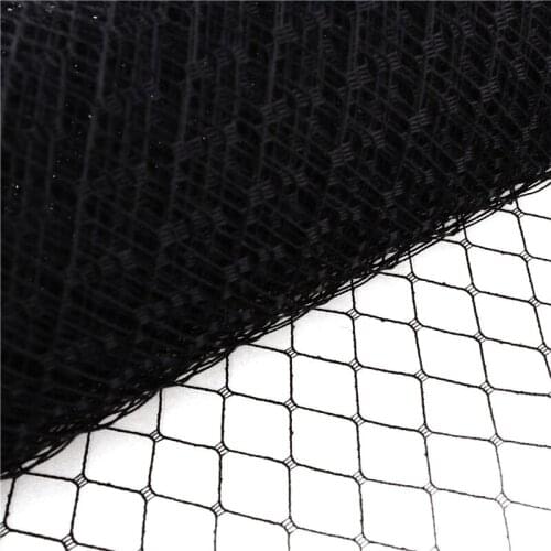 10"25CM Black or 26 Colors Birdcage Veil Fascinators Veiling Millinery Hats Bridal Netting DIY Hair Accessories Decor 10Yard/Lot