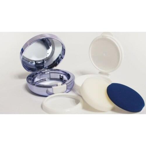 High-end purple color Empty BB Cream Air Cushion Case with Powder Puff for DIY refill