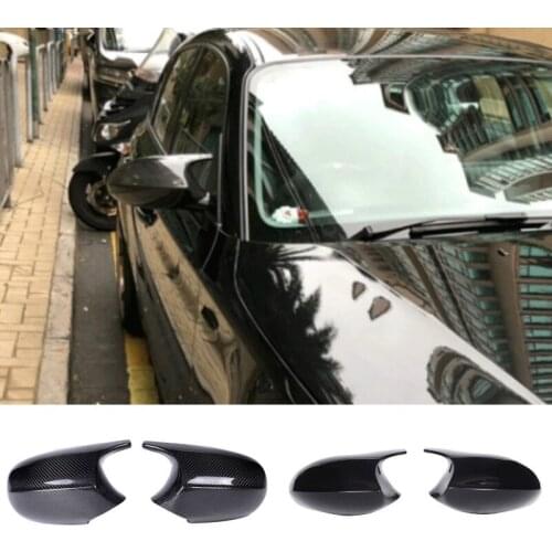 Mirror Cover E90 Real Carbon Fiber/ABS Car Rearview Mirror Cap Cover Direct Replace For BMW E90 E91 2005-2008 E92 E93 2006-2009