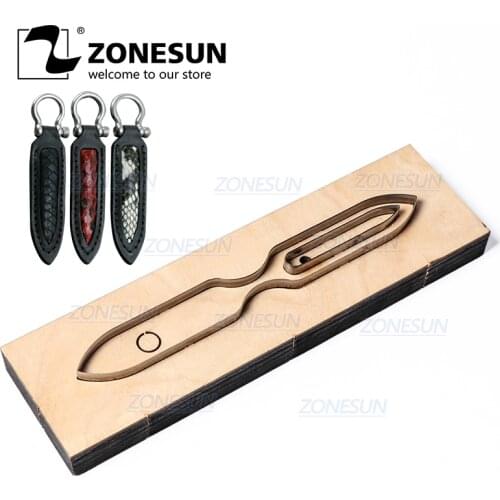 ZONESUN S002 Custom Leather Key Chain Die Cuts For Handmade Key Cover Key Fob Hang Decoration Cutting Clicker Die Steel Rule Die