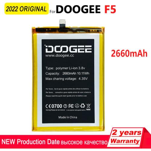 100% Original 2660mAh F 5 Phone Battery For Doogee F5 High quality Batteries With Tracking Number