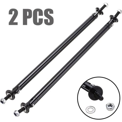 2pcs Black 200mm Adjustable Front Bumper Lip Splitter Rod Bar Support For Racing Car Auto DIY Accessories Moulding