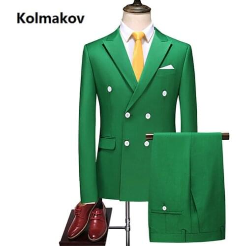 2020 new arrival Double breasted suits men,high quality Slim fit Casual mens Performance suits,Wedding Suit men size M-5XL,6XL