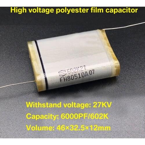 5pcs 27KV 30kv 602K 4P 6000pF Original TAITSU Ultra High Voltage Film High Voltage Capacitor Suitable for Double Pressure Use
