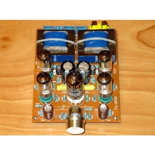 6N1/6N2 push 2P3 parallel tube single-ended Class A power amplifier board 3W+3W,Input sensitivity: 800mV
