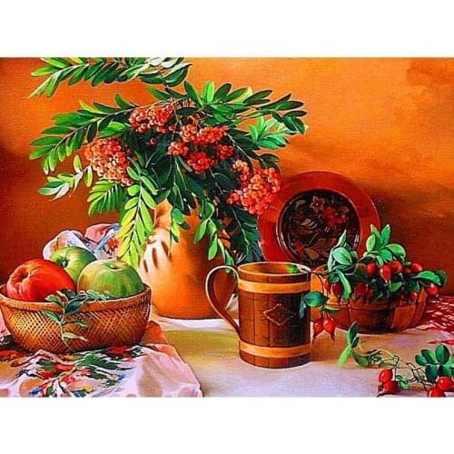 Diamond Painting Flower Scenery Full Diamond Embroidery Kitchen Home Decor Picture Christmas Gift