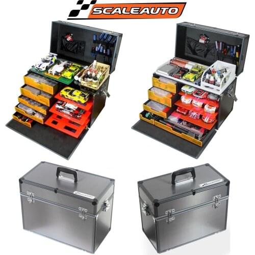 Scaleauto Aluminium Slotbox for Car and Accesories Profesional Type A 475x240x350mm Type B 410x200x305mm