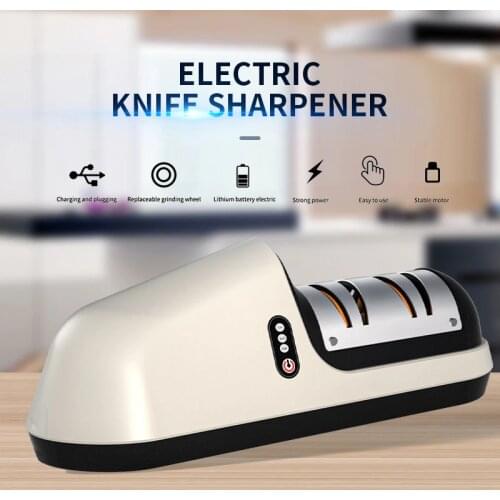 Household Electric Knife Sharpener USB Powed Sharpening Stone Tool Sharpener For Scissor Kitchen Cutter Accessories Kitchen Tool