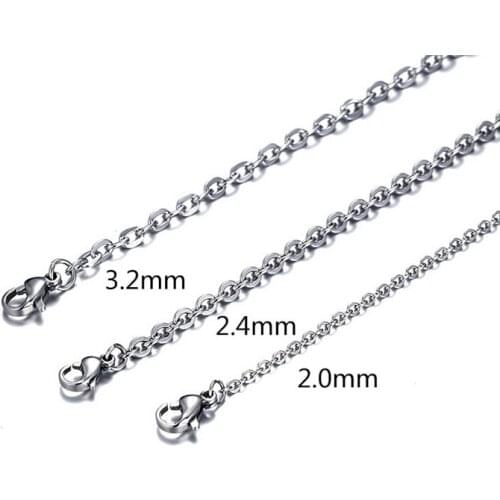 18''-32'' Lot 100pcs wholesale womens stainless steel Link Chain necklaces on sale in bulk 1.5mm/2mm/2.4mm/3mm