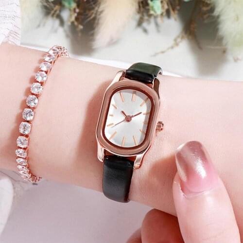 Women Retro Casual Small Square Dial Quartz Analog Watch Office Wristwatch Gift