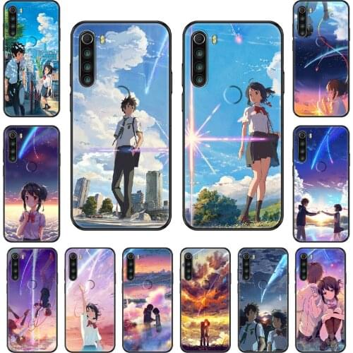 Anime Your Name Phone case For Xiaomi Redmi Note S2 4 5 6 7 8 A S X Plus Pro black painting funda pretty waterproof luxury shell